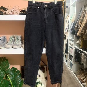 High waisted black jeans